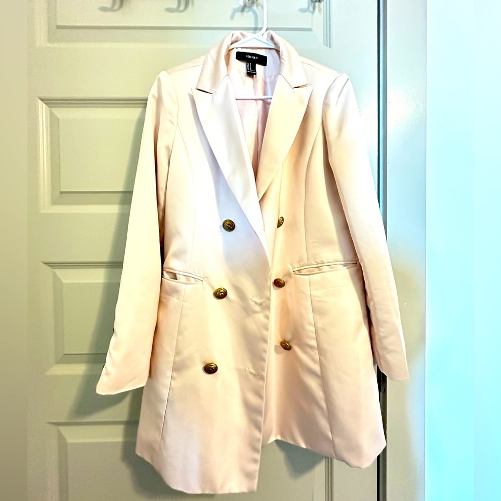 Pink Blazer Gold Buttons